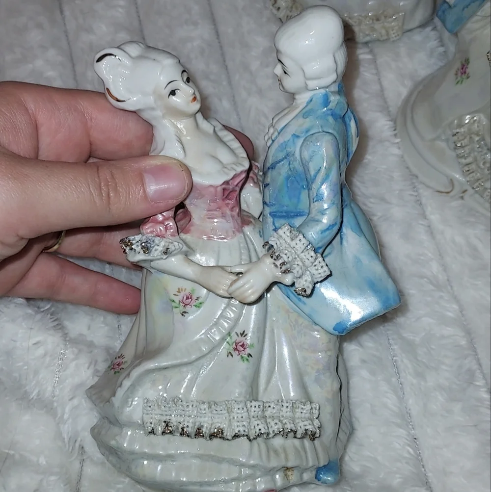 Vintage Victorian Porcelain Dolls Set Of 3